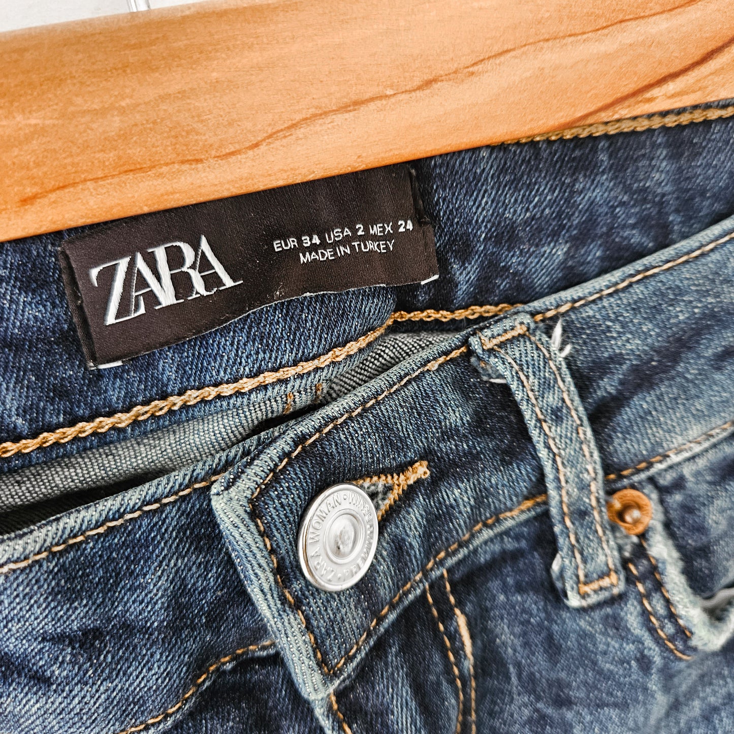 ZARA ג'ינס סקיני לאישה מידה 34